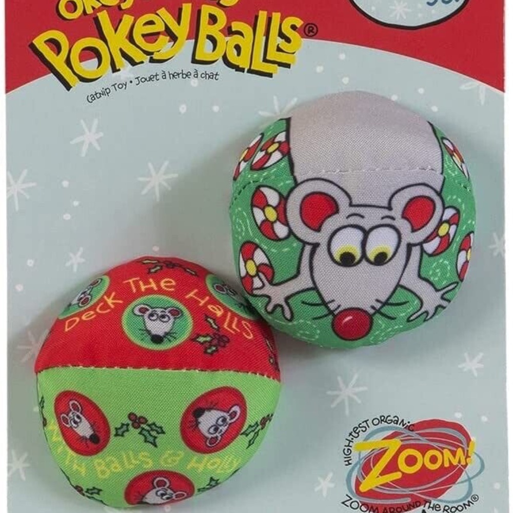FatCat Bamboo Toy Holiday Okey Dokey Pokey Mouse Balls Zoom Candy Cane 2 toys